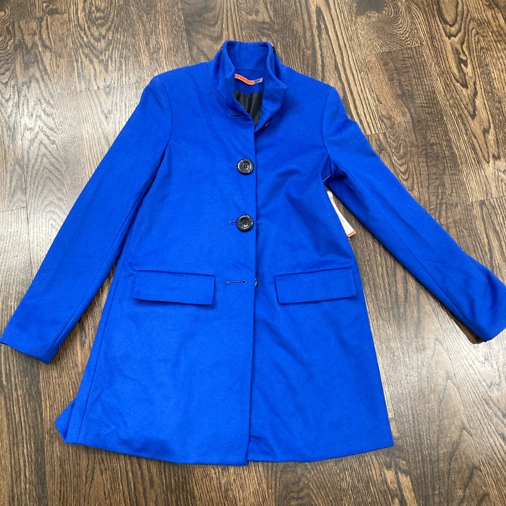 Blue pea coat